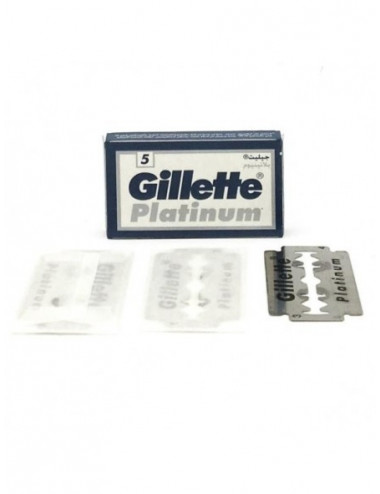 5 Cuchillas de afeitar Doble Filo Gillette Platinum